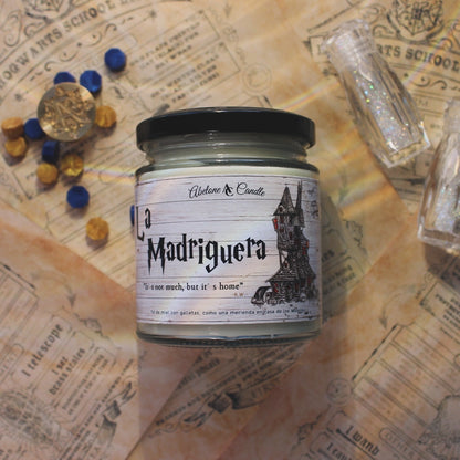 Vela artesanal de soja "La Madriguera" Harry Potter